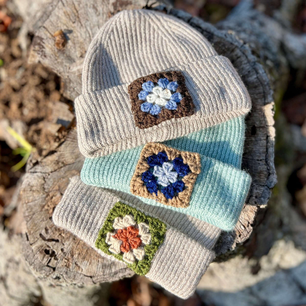 embellished knit beanie