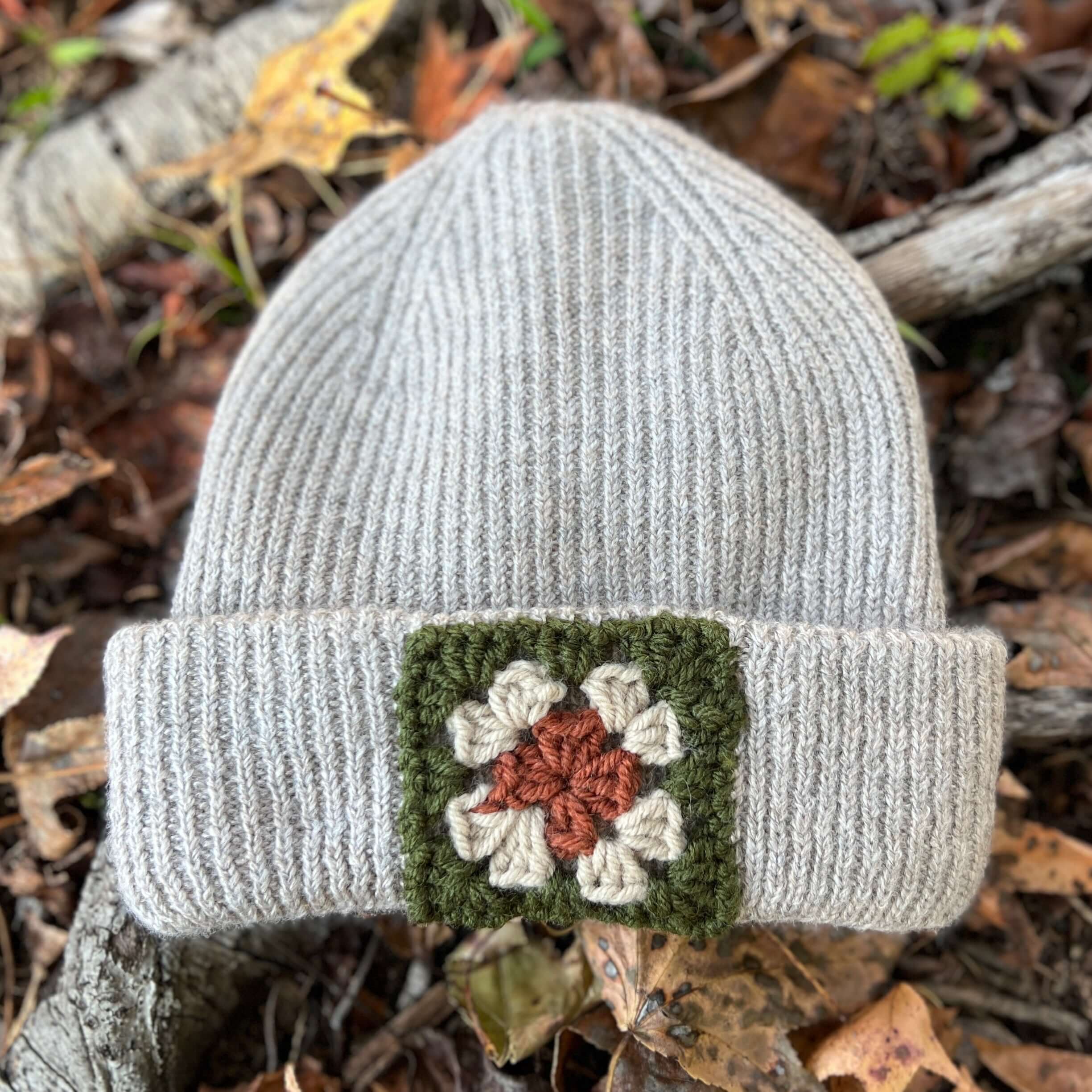 embellished knit beanie brown