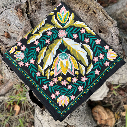floral cotton bandana