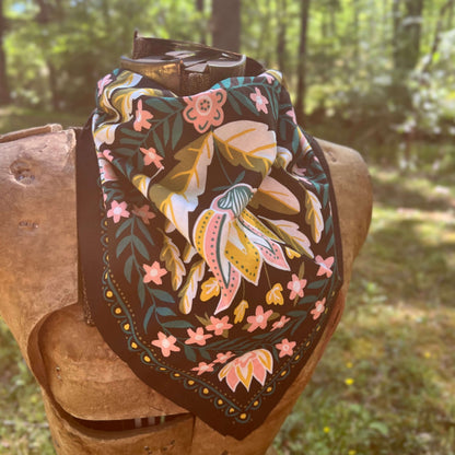 floral cotton bandana scarf