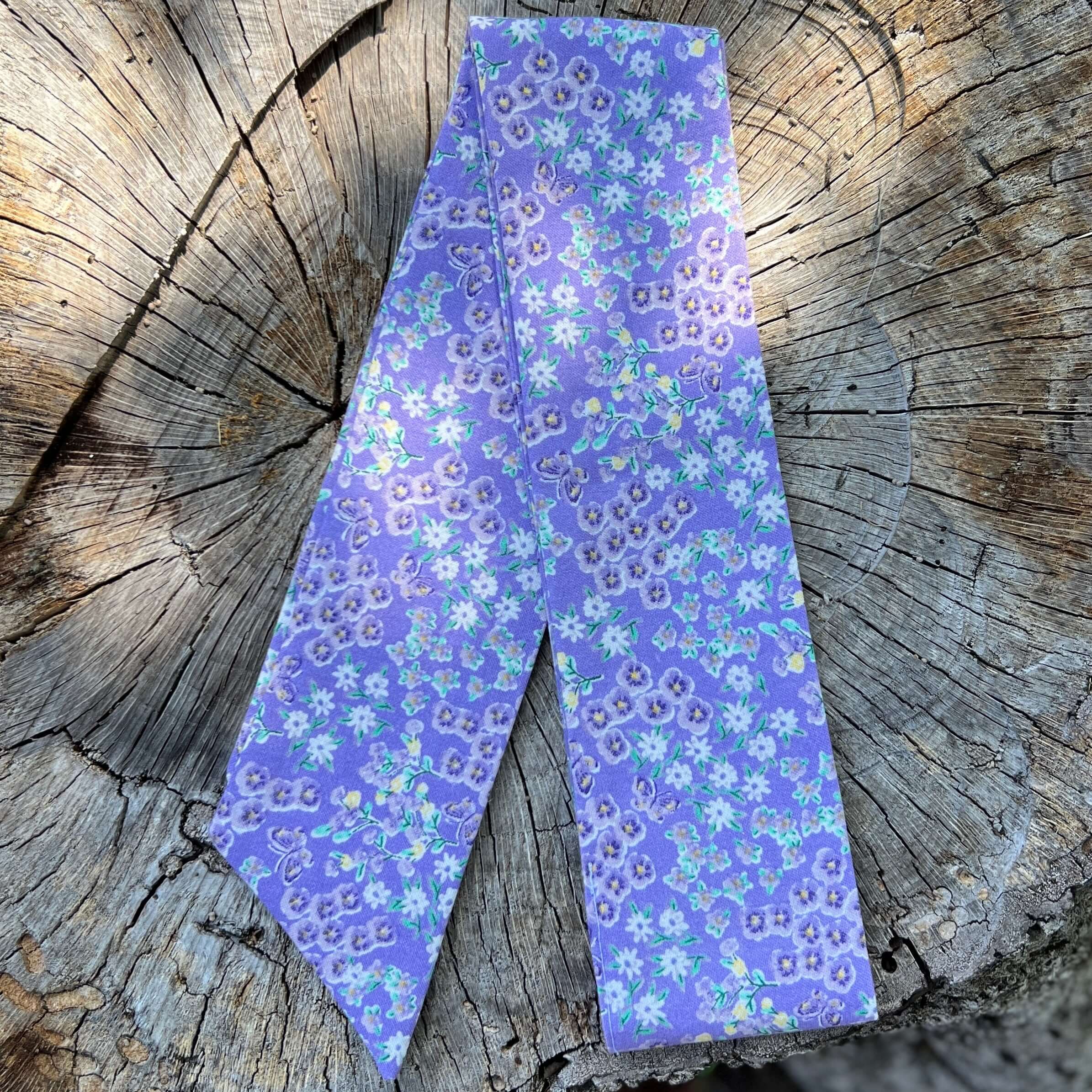 long lavender purse scarf twilly
