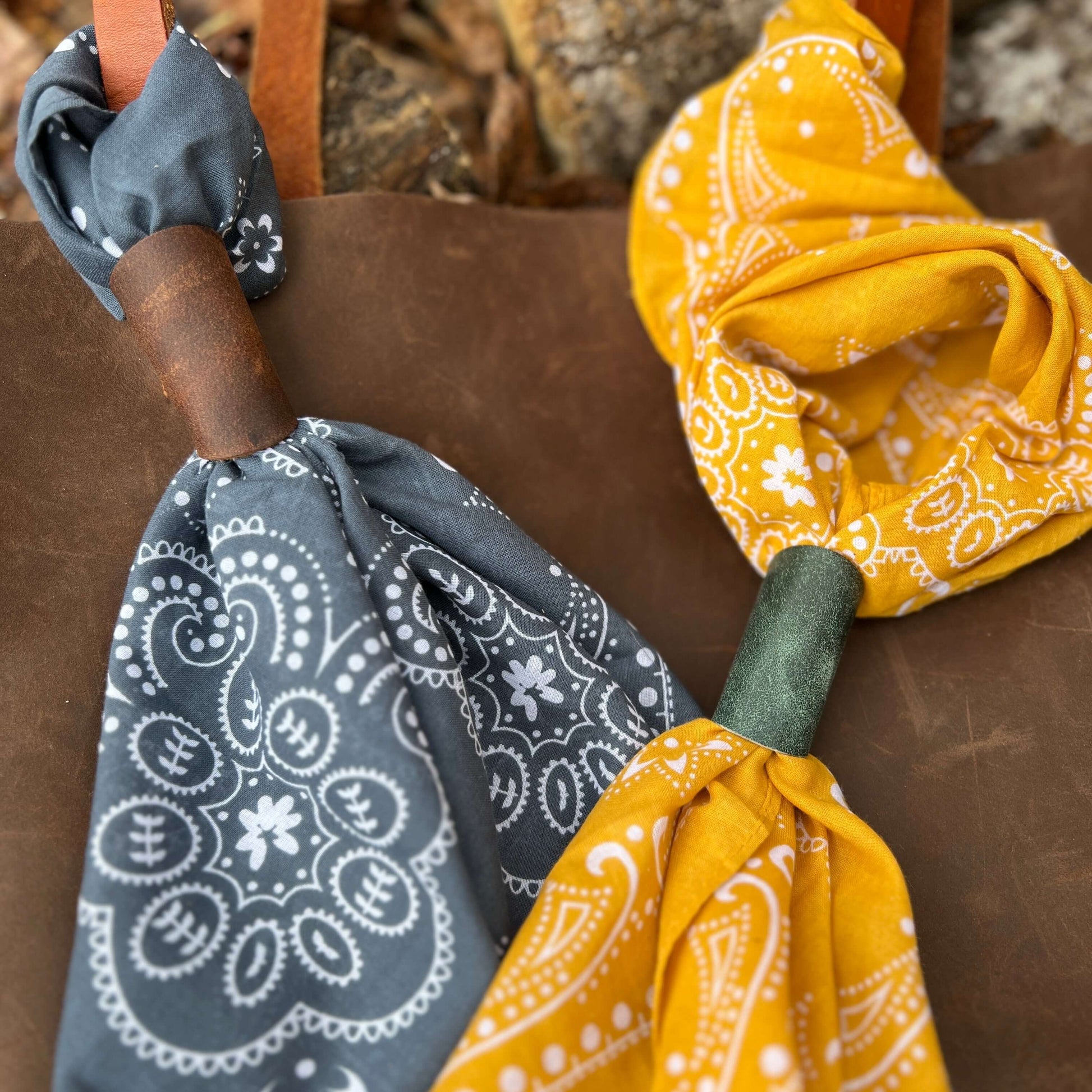 Leather Bandana Slide