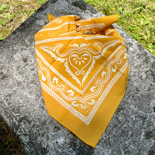 golden yellow western style bandana