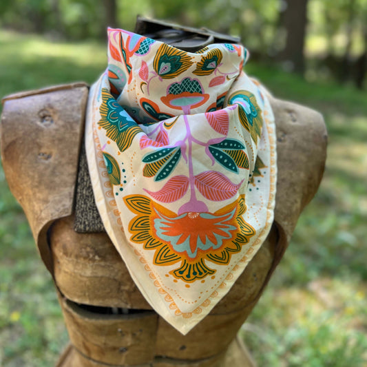 floral cotton bandana 