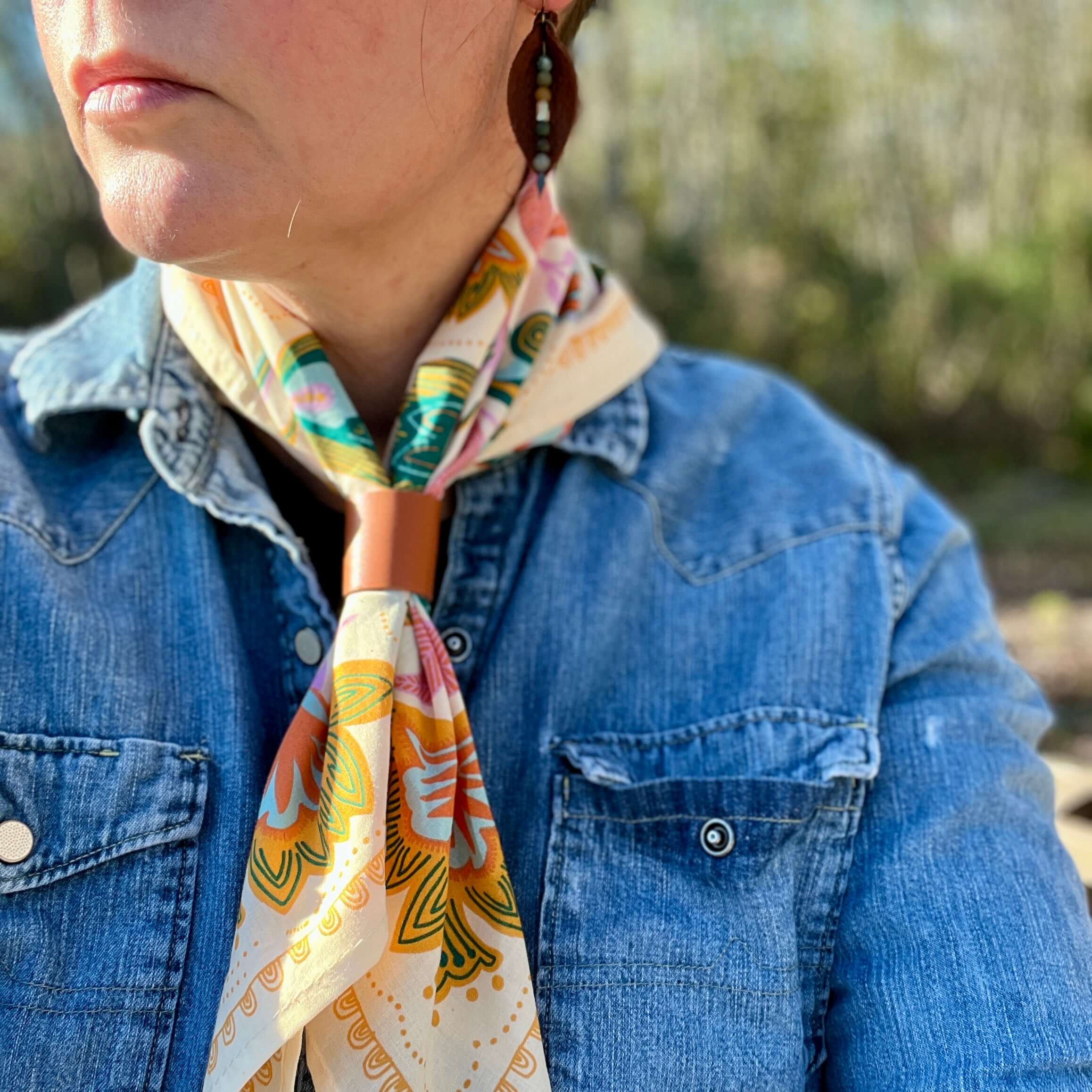 Bandana Square Scarf - Ingrid Floral Print
