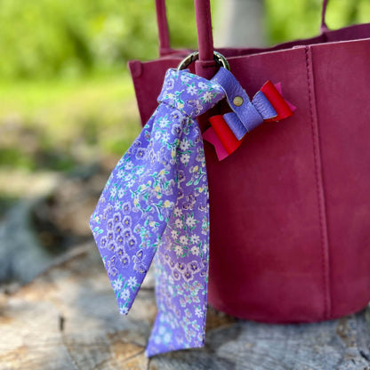 lavender floral purse scarf
