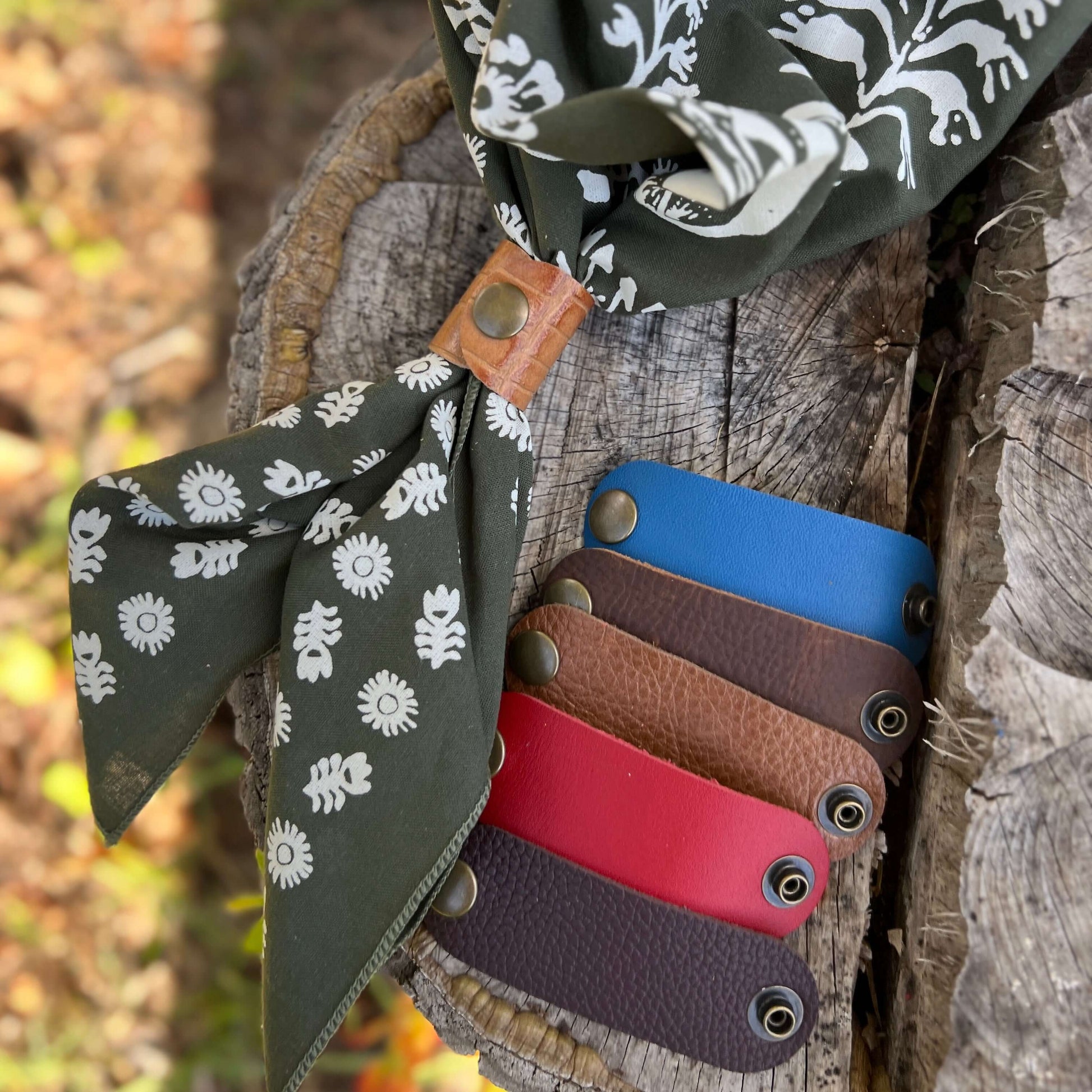 leather bandana slide