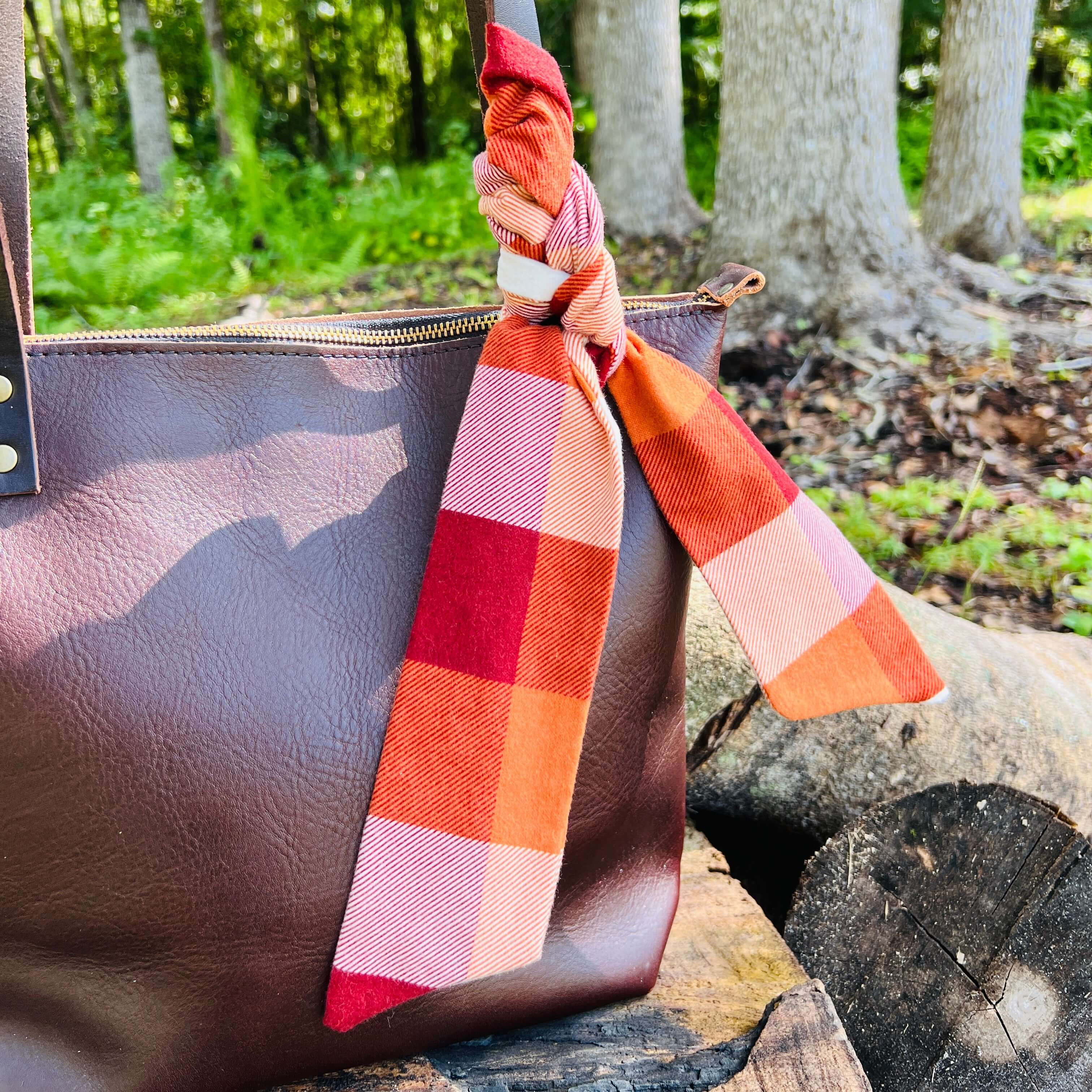 Purse Scarf - Autumn Buffalo Plaid Flannel