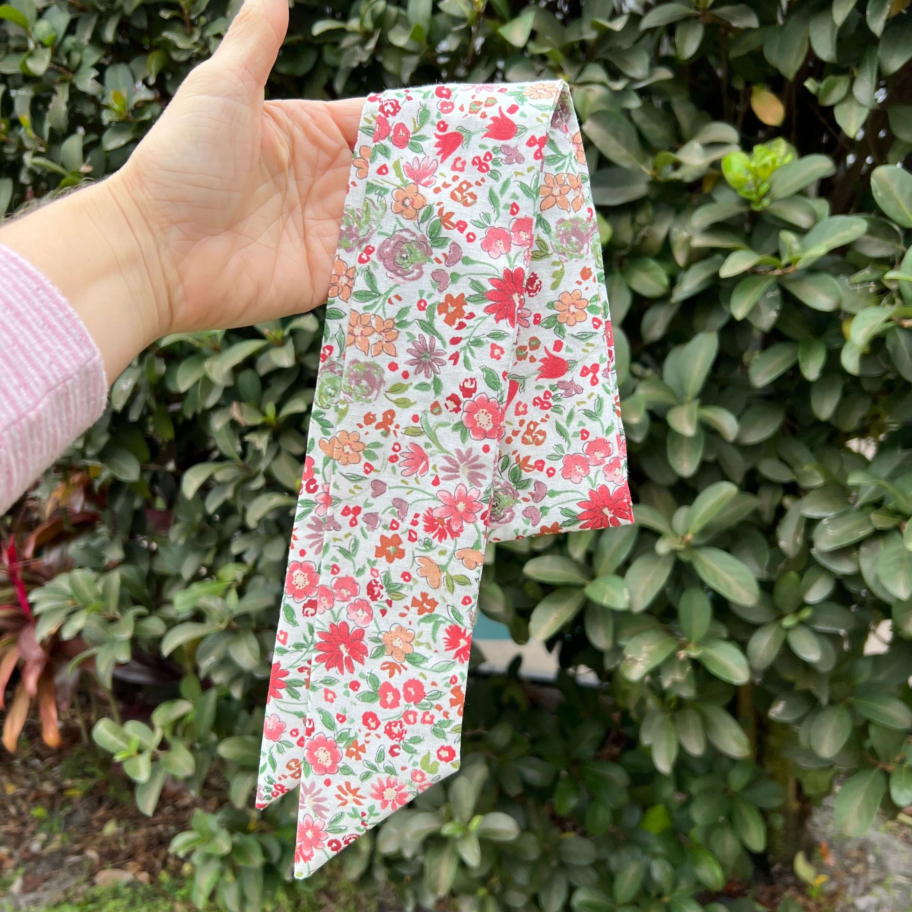 Slim Floral Scarf - Spring Pink Floral