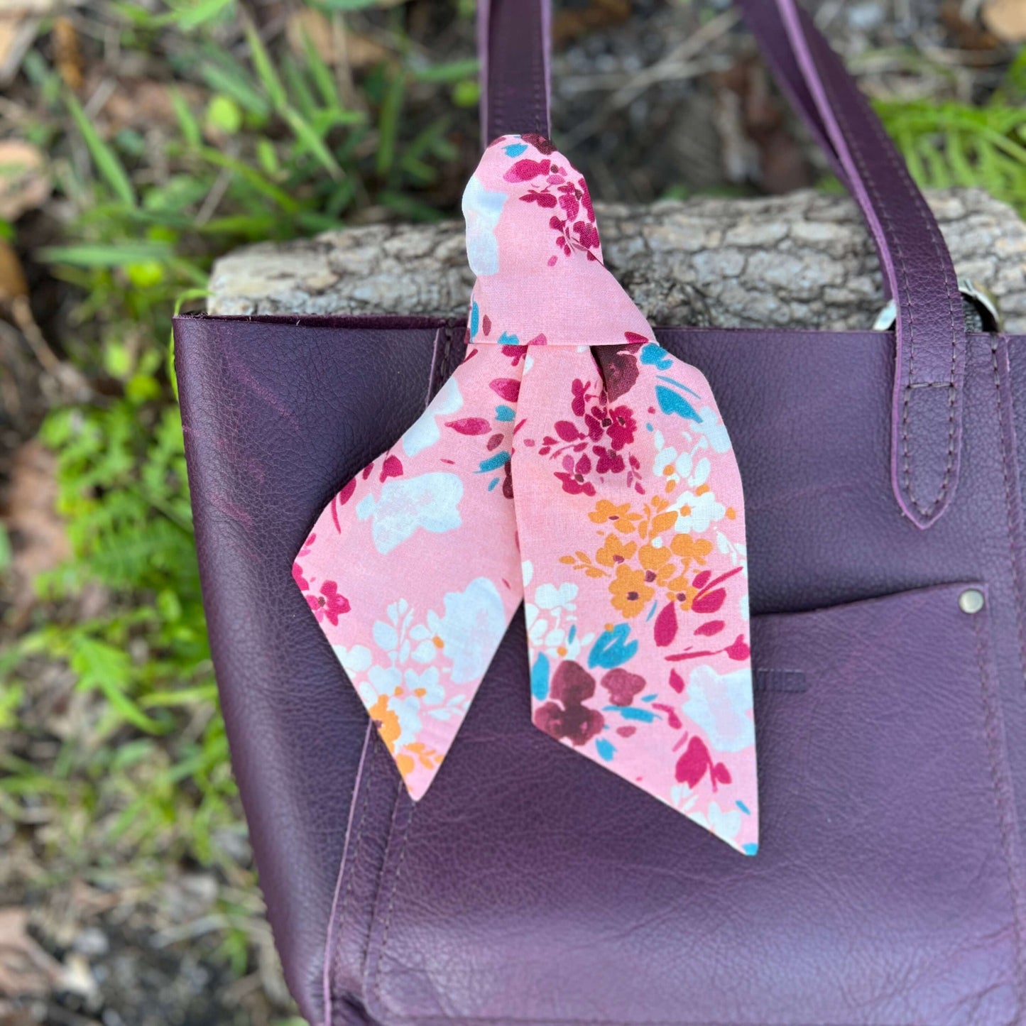 Purse Scarf - Watercolor Floral in Pink