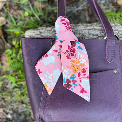 Purse Scarf - Watercolor Floral in Pink