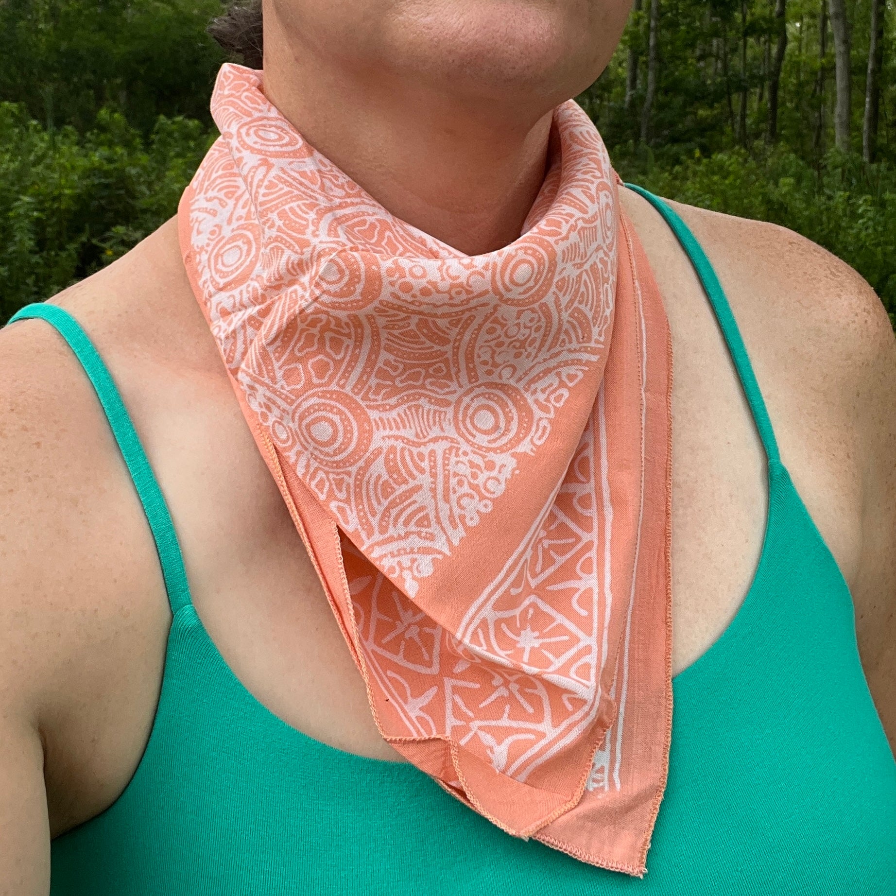 peachy pink cotton bandana
