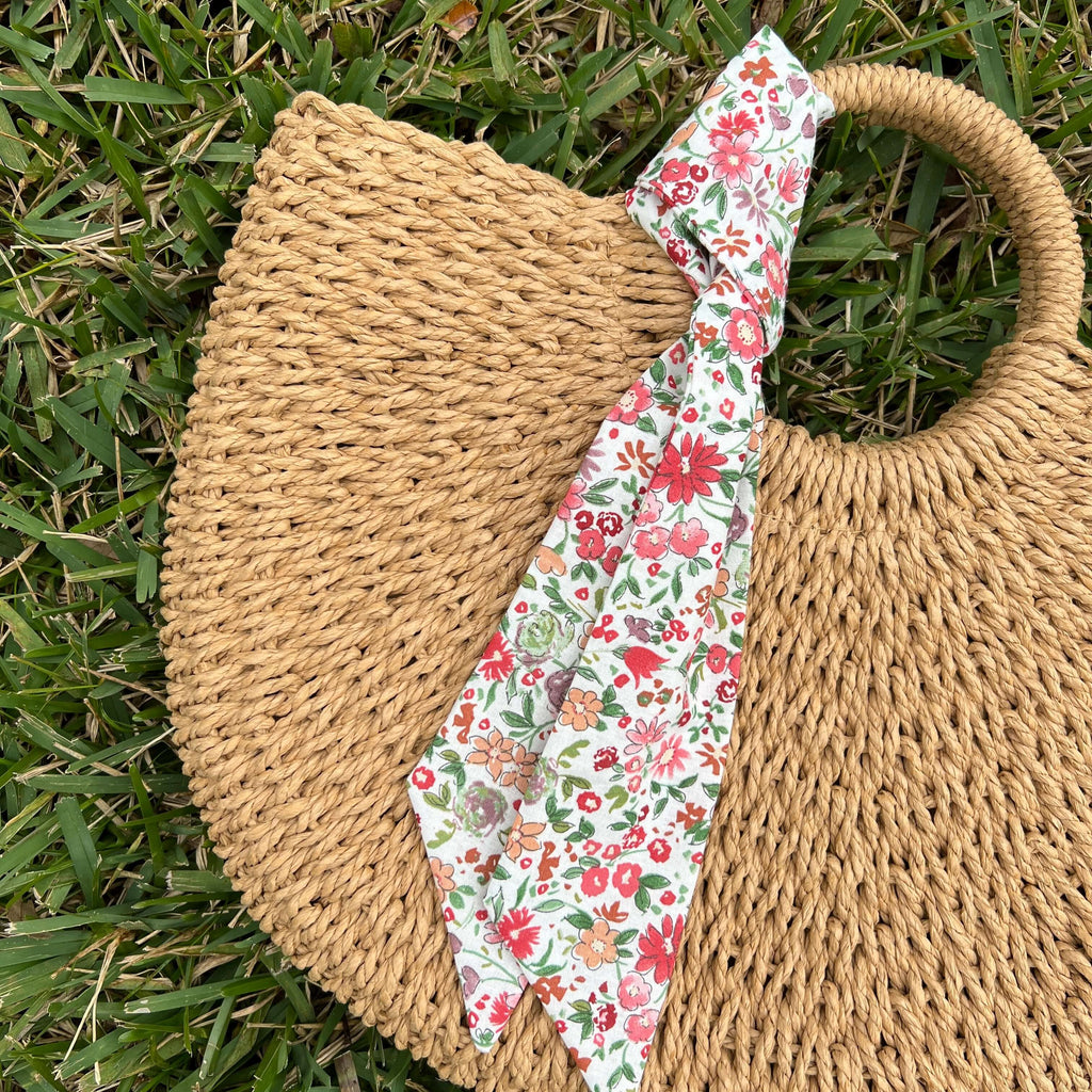 Slim Floral Scarf - Spring Pink Floral