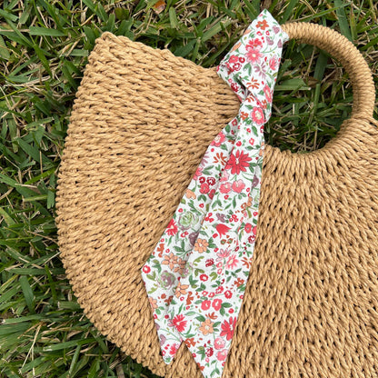 Slim Floral Scarf - Spring Pink Floral