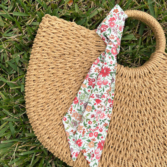 Slim Floral Scarf - Spring Pink Floral