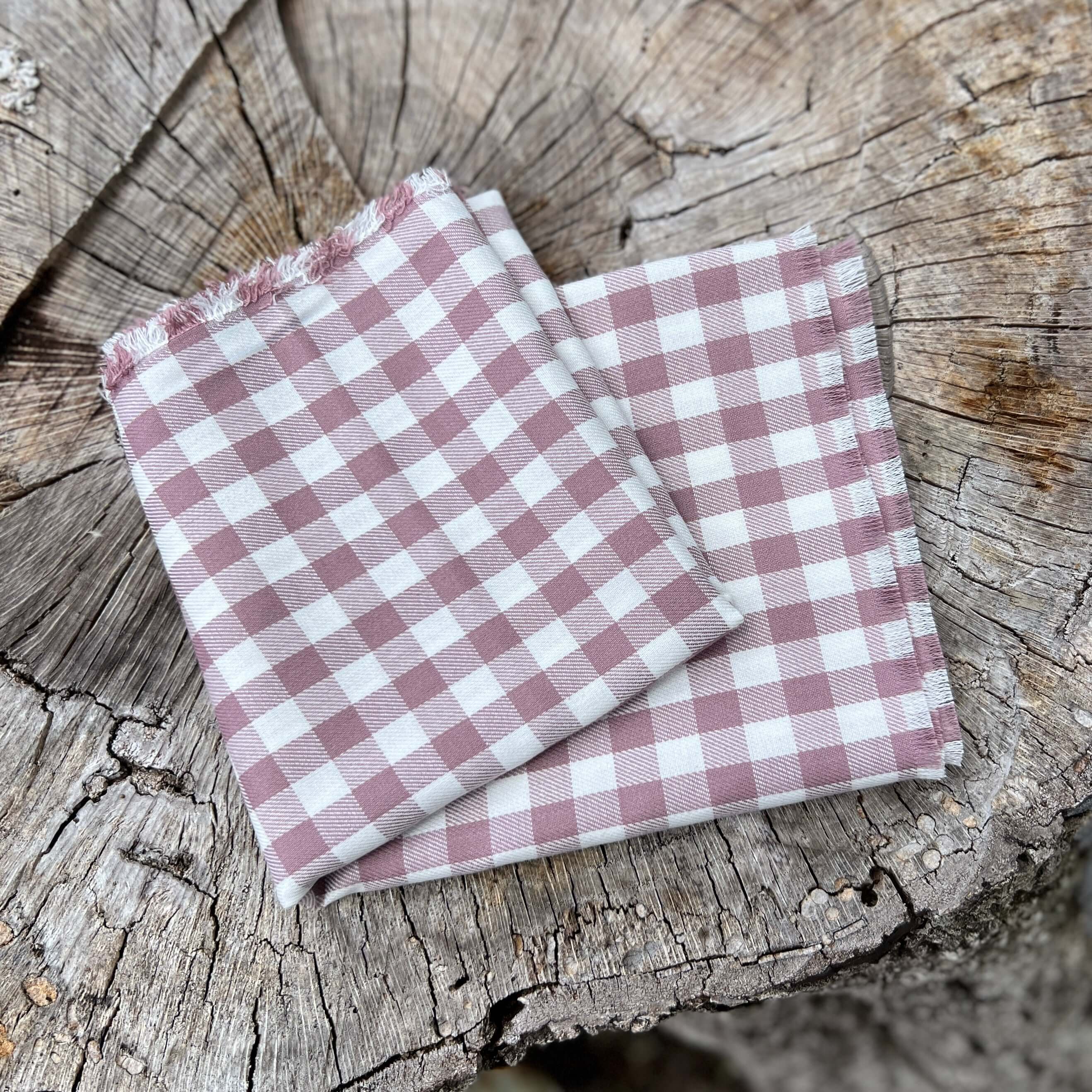 Bandana Scarf - Mauve Plaid