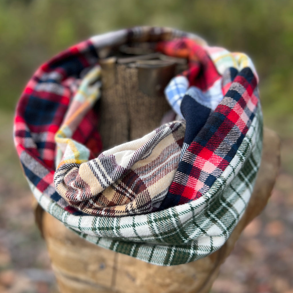 plaid flannel infinity scarf