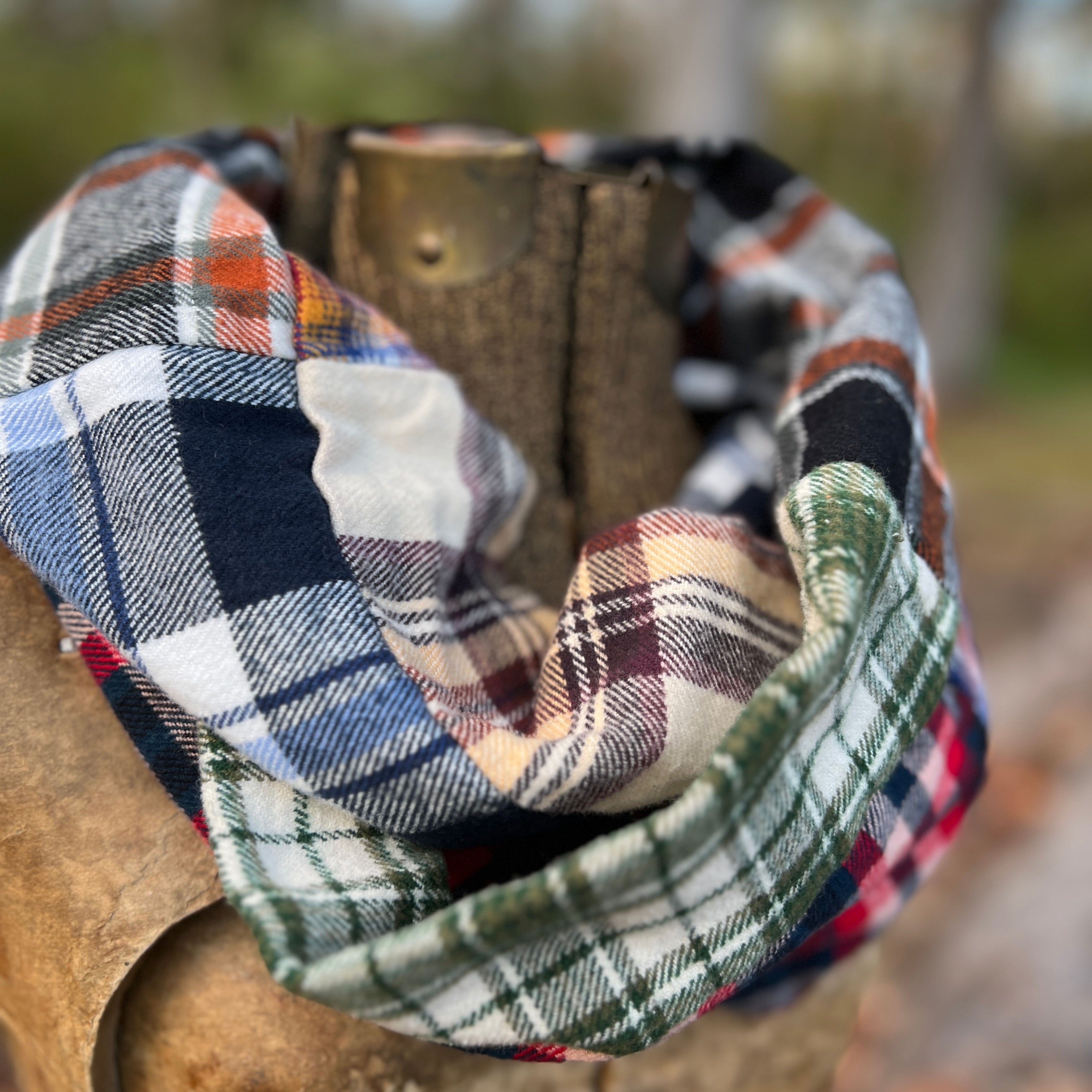 plaid flannel infinity scarf