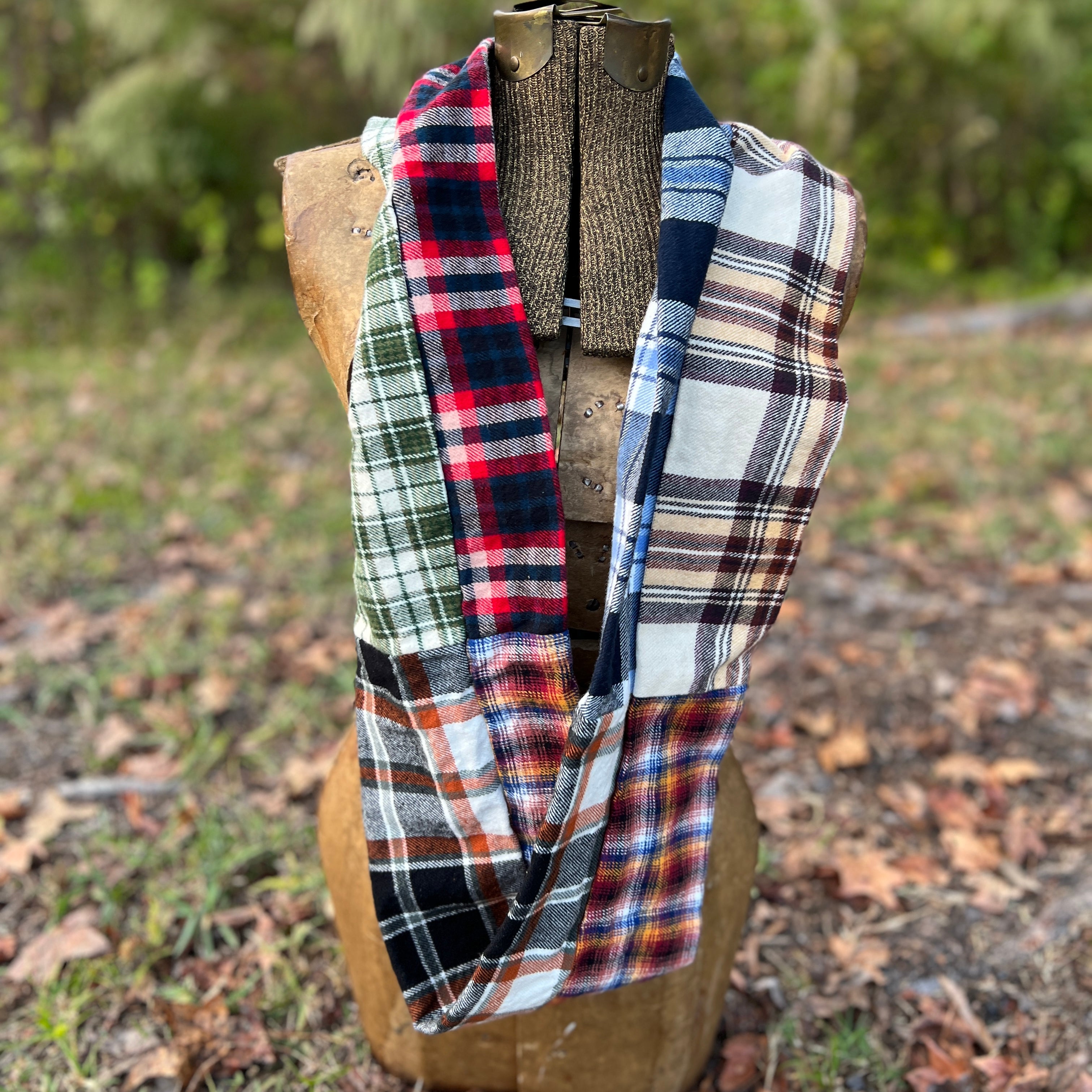 plaid flannel infinity scarf