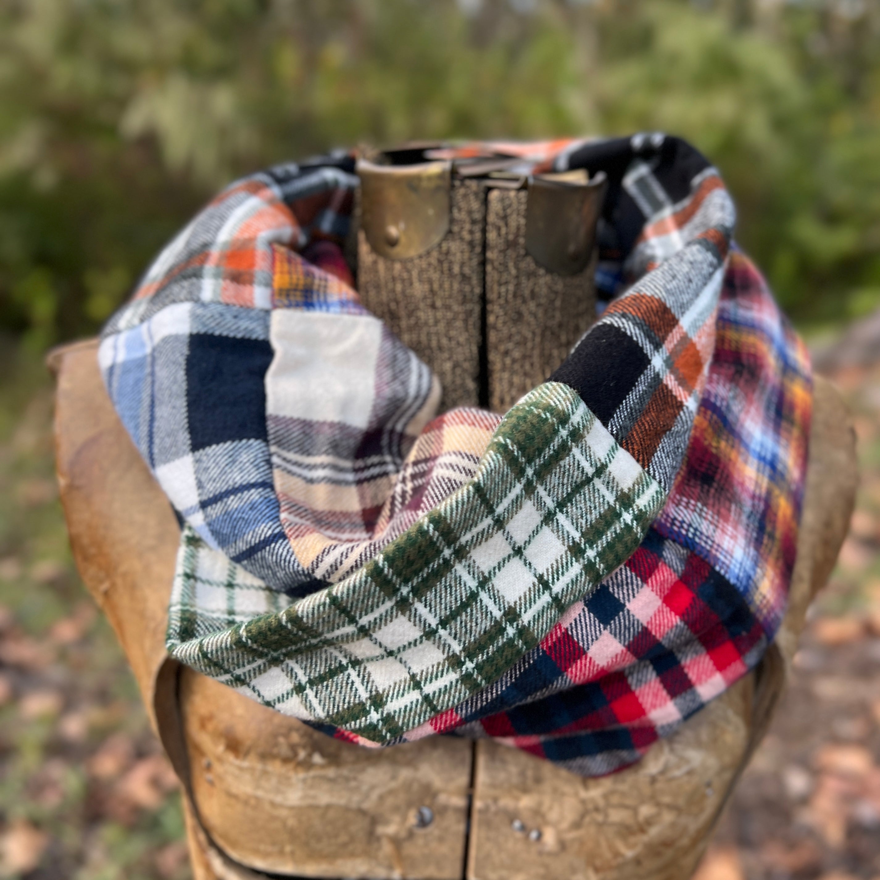 plaid flannel infinity scarf