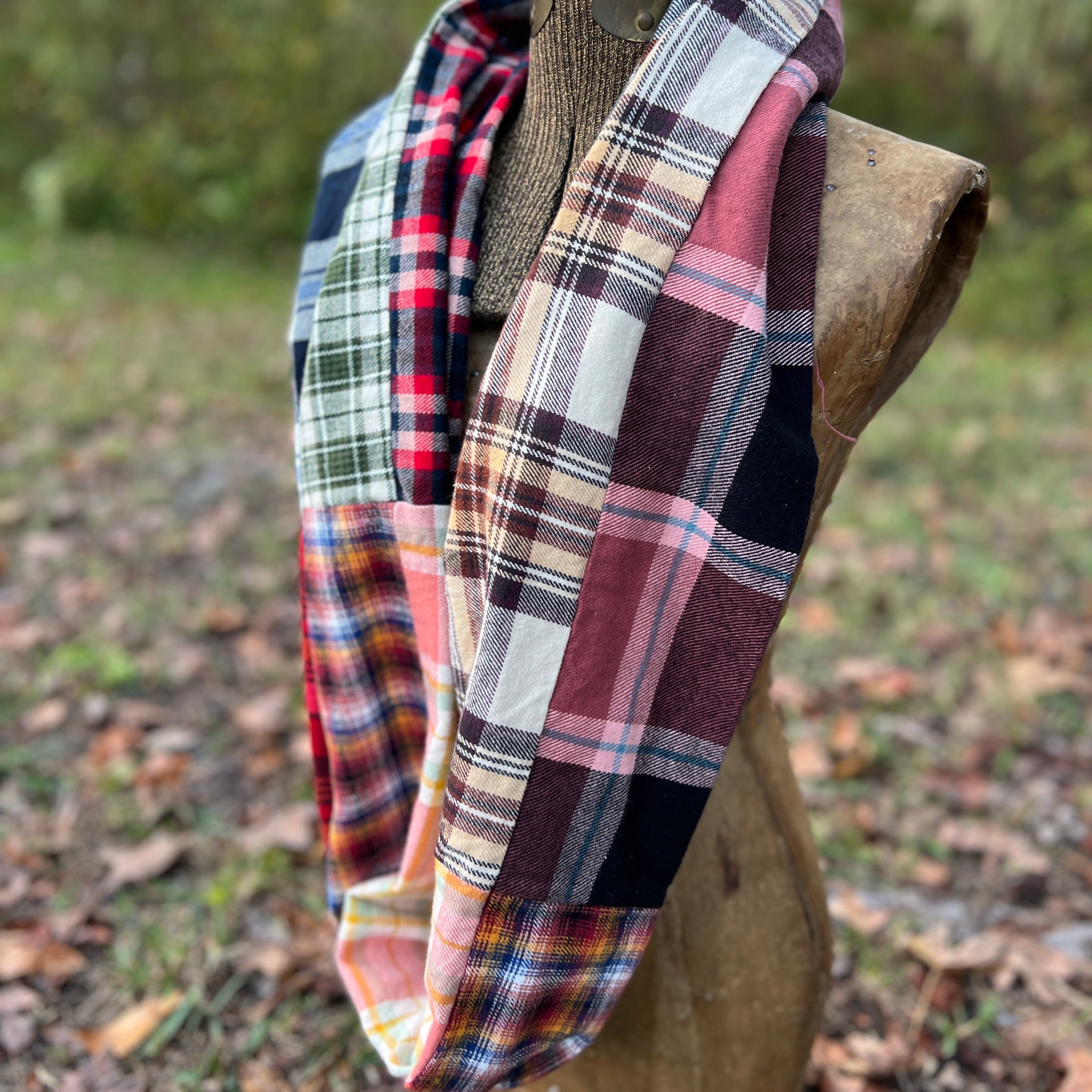 plaid flannel infinity scarf