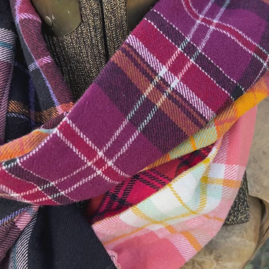 plaid flannel loop scarf