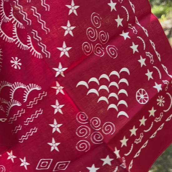 red and white bandana 