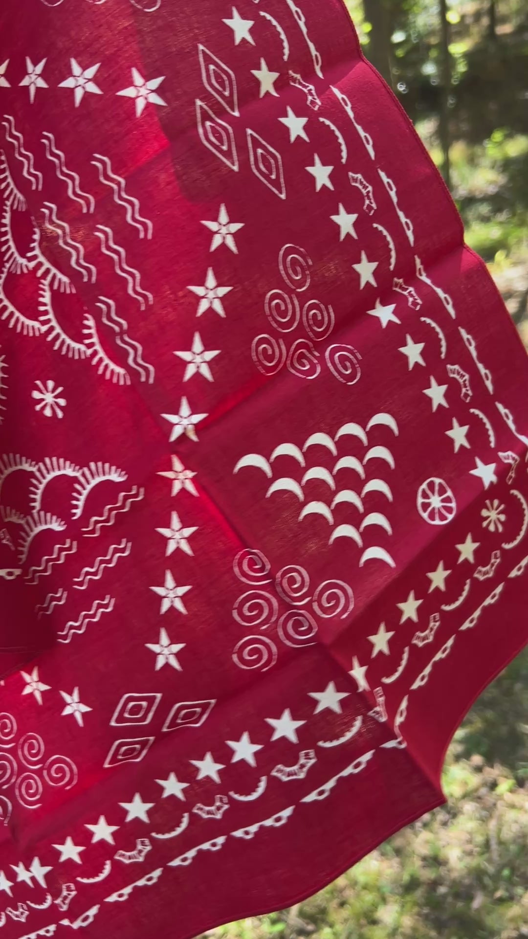 red and white bandana 