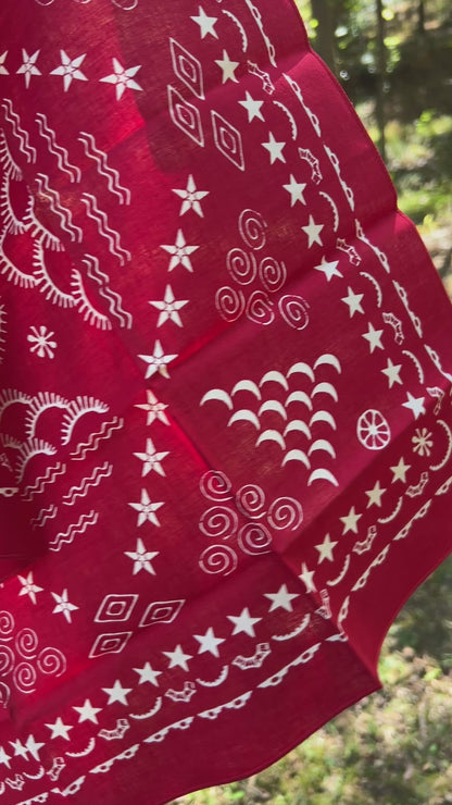 red and white bandana 