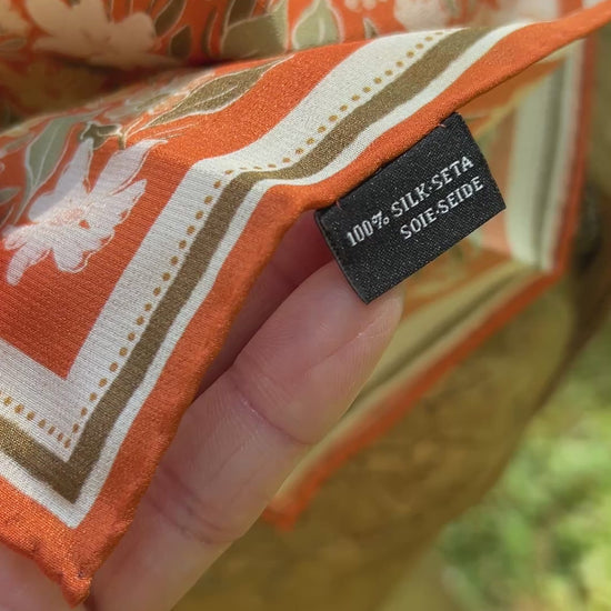 100% silk bandana scarf
