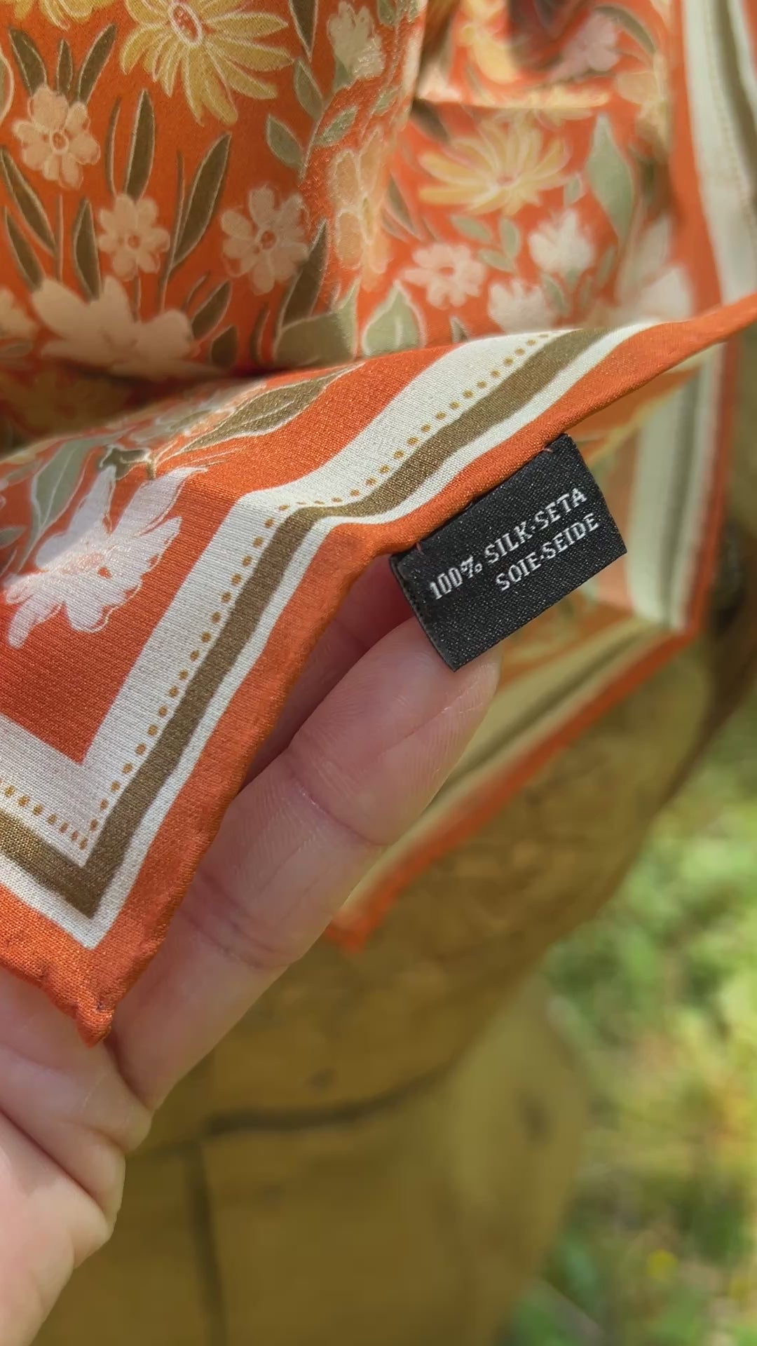 100% silk bandana scarf