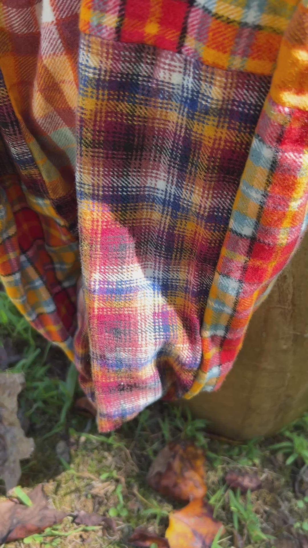colorful fall flannel infinity scarf