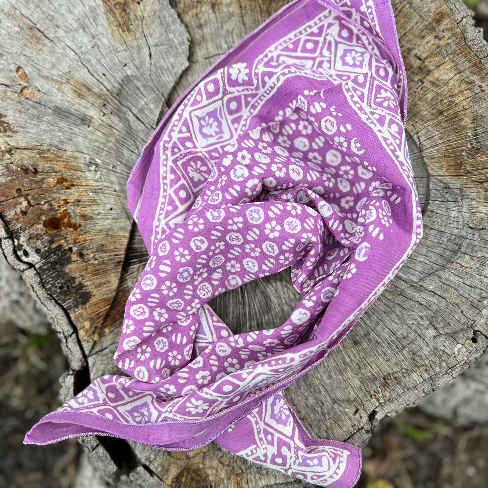 purple bandana scarf