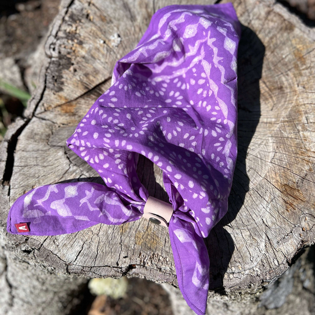 Purple bandana batik print cotton