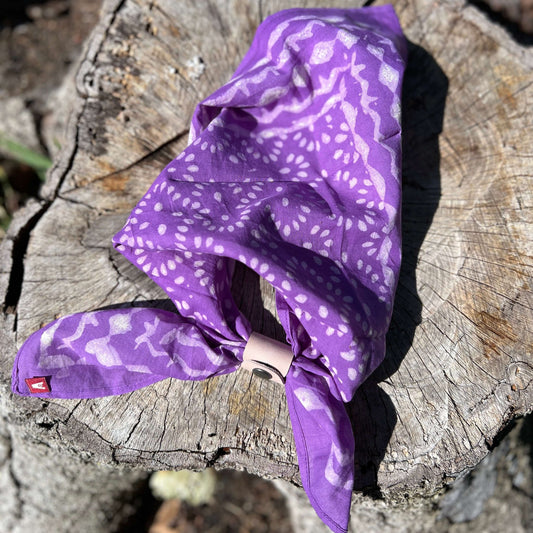Purple bandana batik print cotton