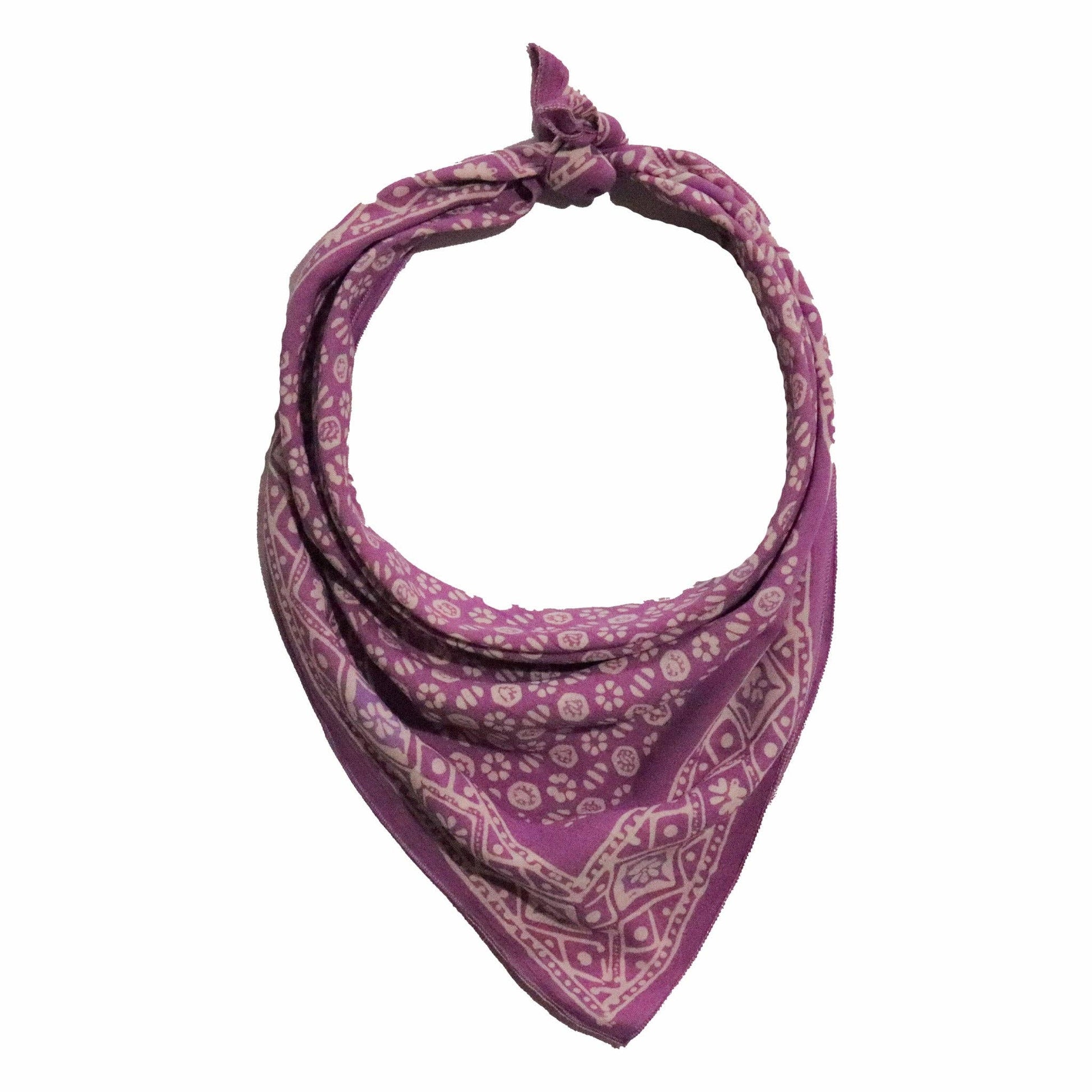 purple cotton batik bandana