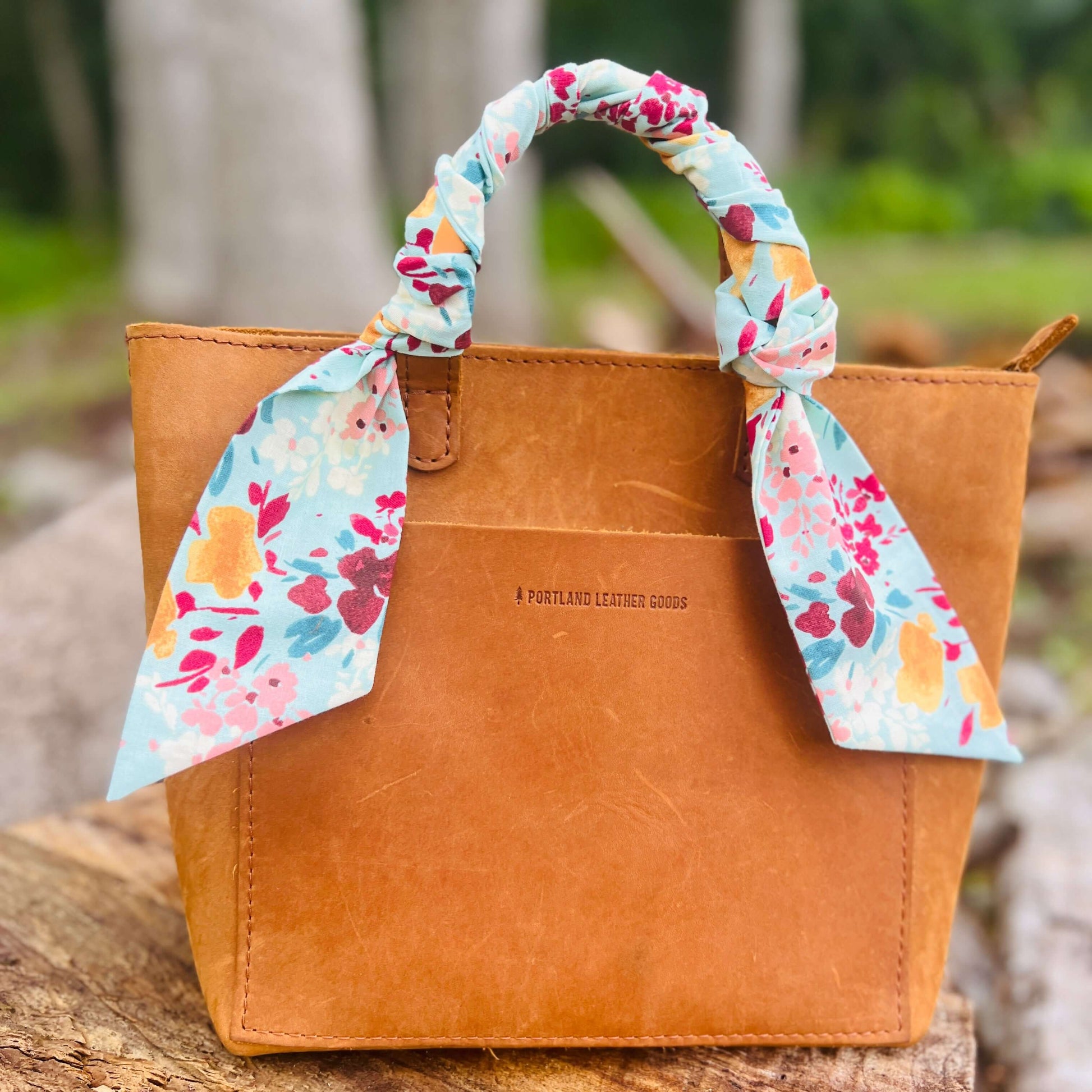 Slim Scarf - Watercolor Floral in Blue