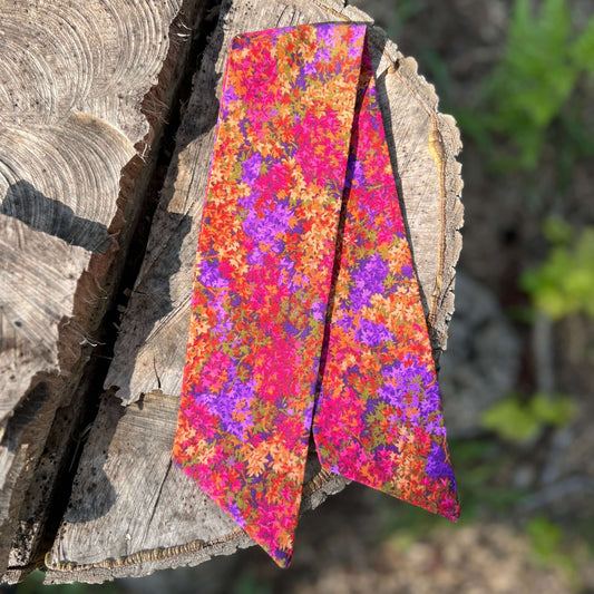 purse scarf in autumn floral