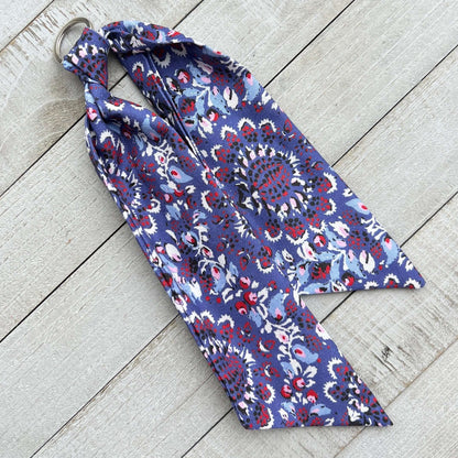 purse scarf key chain blue bandana