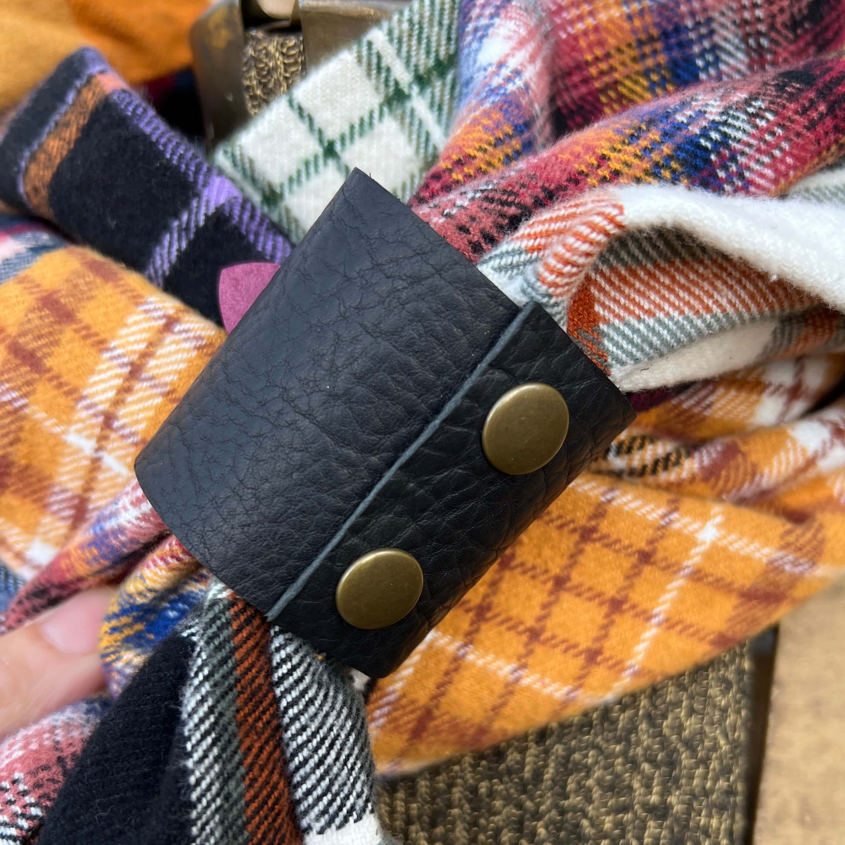 back side of scarf cuff