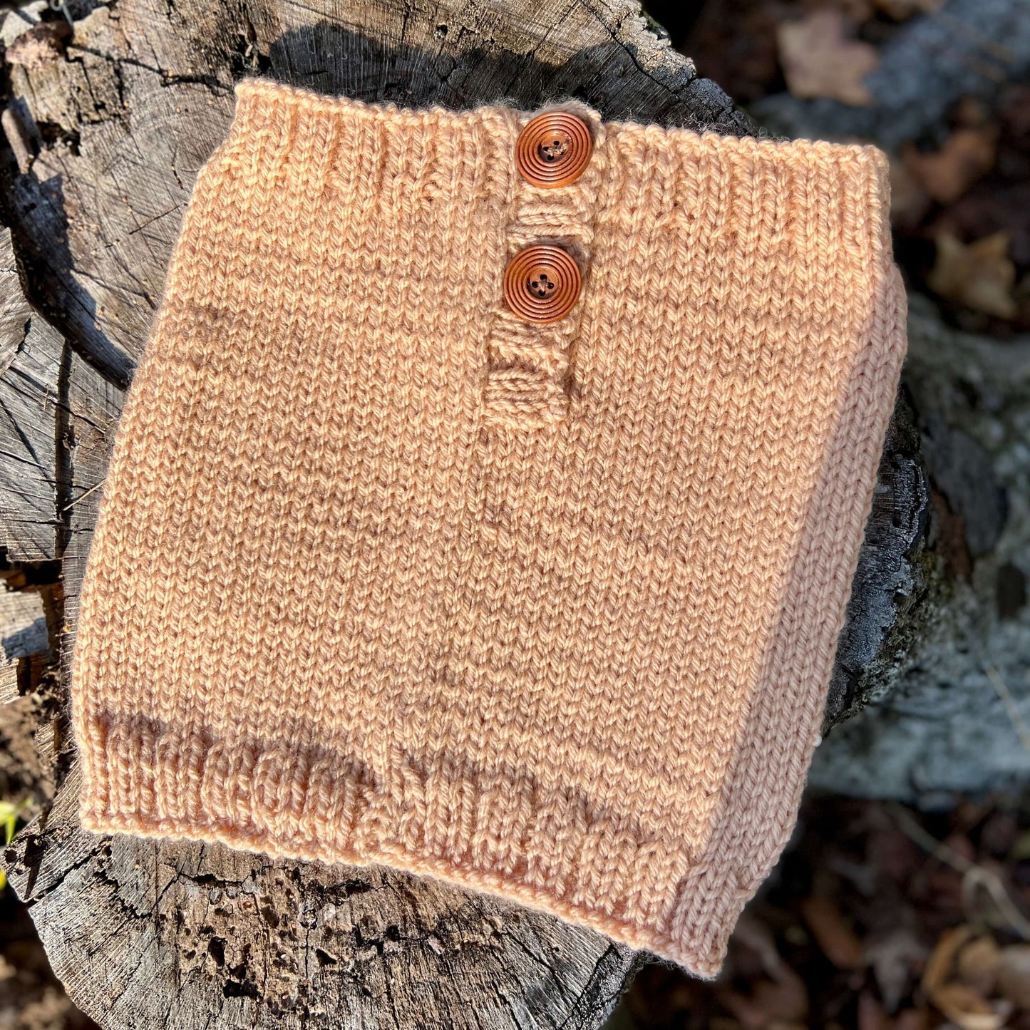 soft pink knit cowl neck gaitor