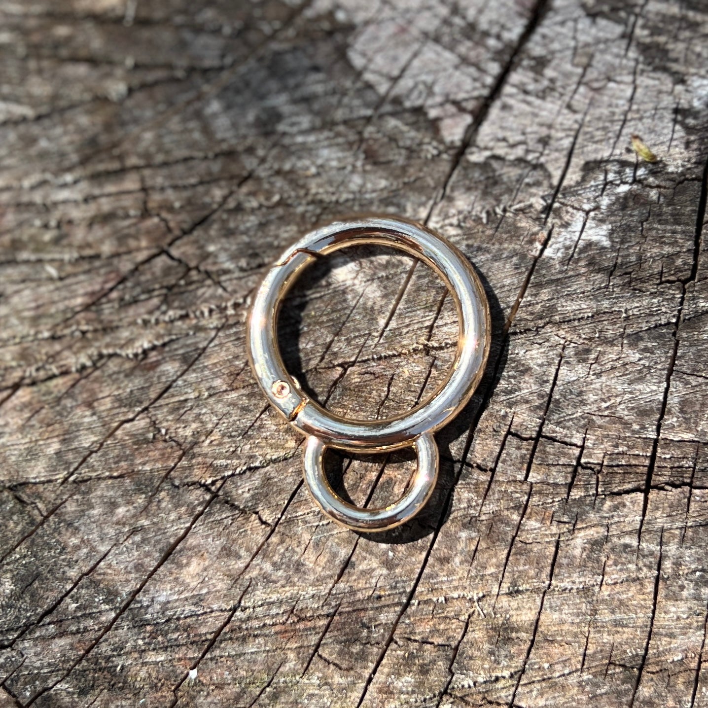 spring gate bag clip shiny brass