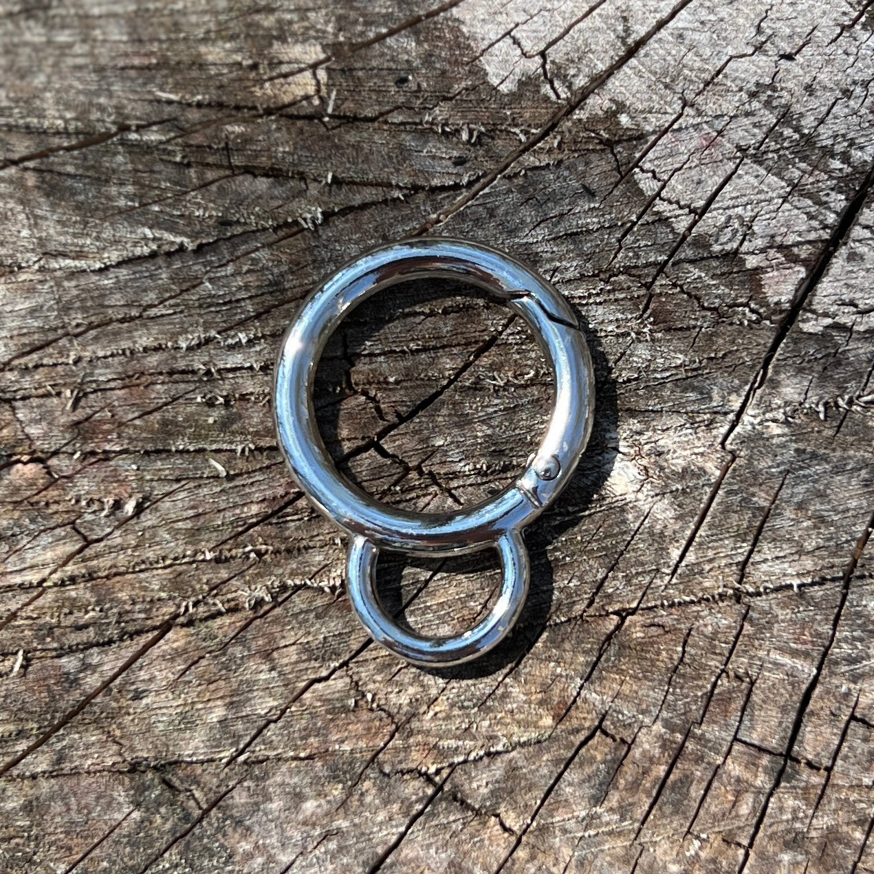 spring gate bag clip shiny nickel