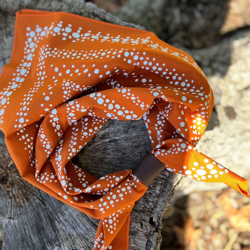 western bandana in orange