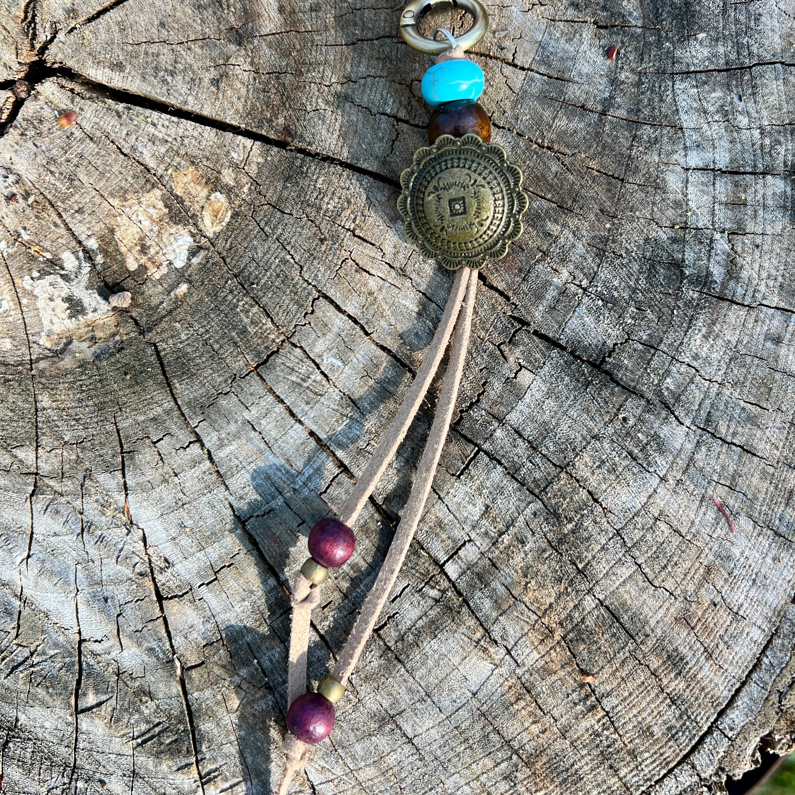 western style boho beaded bag charm