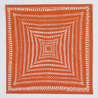 white dot patterned orange bandana