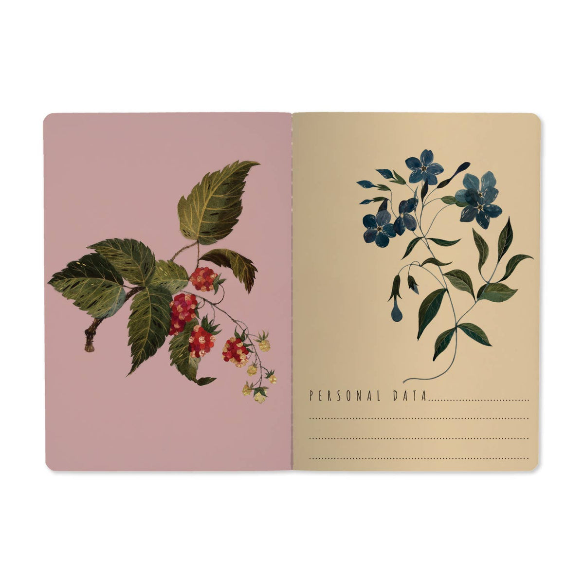woodland floral notebook and journal inside front cover