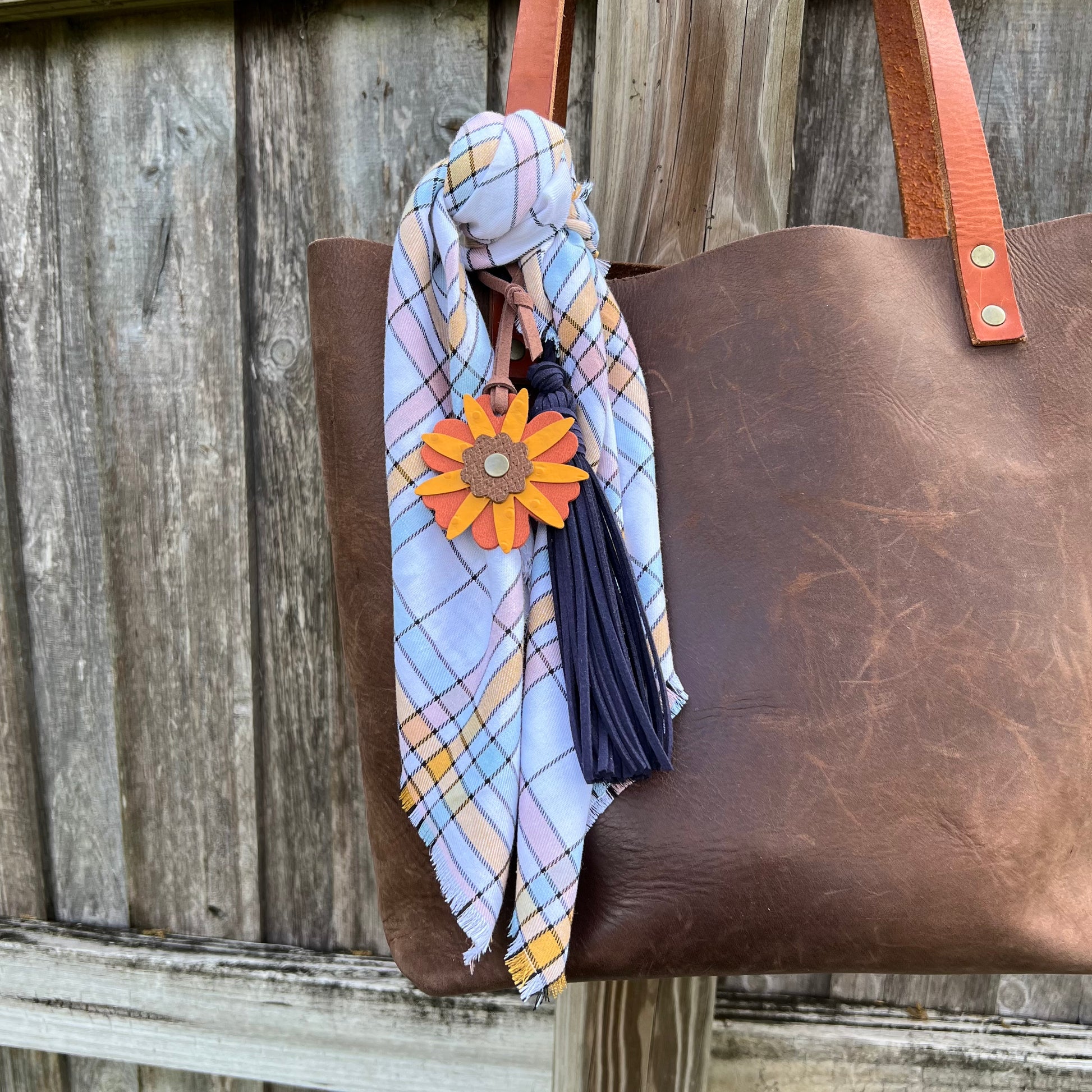 Purse Scarf in Spring Plaid