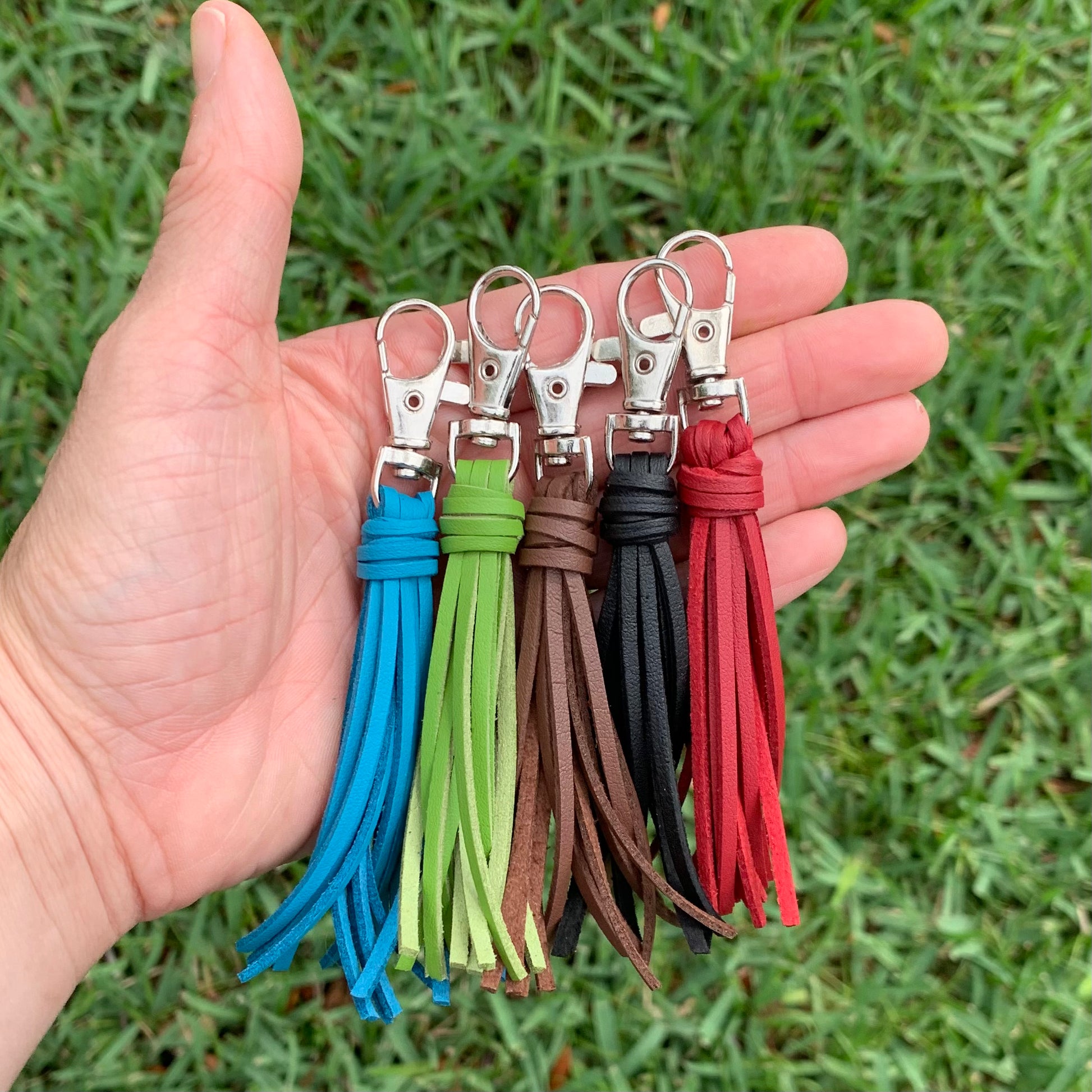 Leather Tassel Keychain