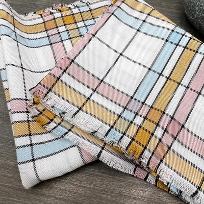 Bandana Square Scarf in Spring Plaid